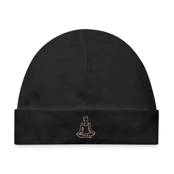 Yogini - Baby Premium Organic Mütze - Schwarz - Vorne