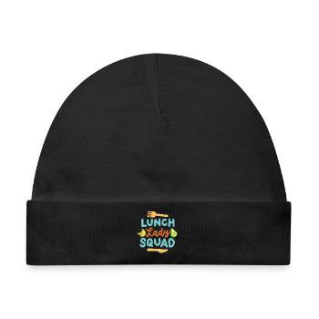 Mittagessen Schule Cafeteria Crew - Baby Premium Organic Mütze - Schwarz - Vorne