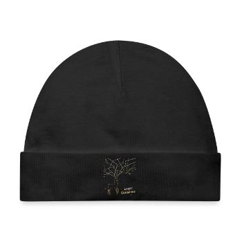 Hirsch filigran, Merry Christmas - Baby Premium Organic Mütze - Schwarz - Vorne