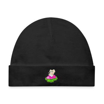 Hund Auto - Baby Premium Organic Mütze - Schwarz - Vorne