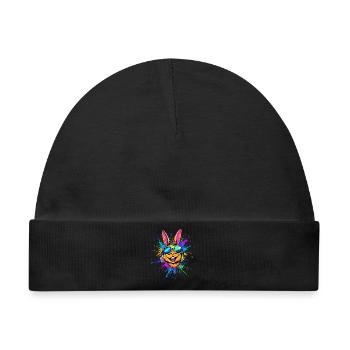 Hase Kaninchen Liebhaber Feldhase Bunny Süße Hasen - Baby Premium Organic Mütze - Schwarz - Vorne