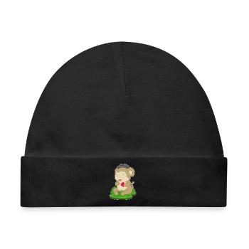 Affe Poker Pokerkarten - Baby Premium Organic Mütze - Schwarz - Vorne