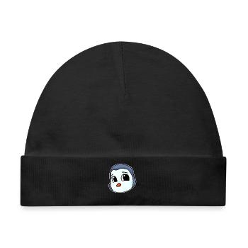 Pinguin Kopf Vogel Seevogel - Baby Premium Organic Mütze - Schwarz - Vorne