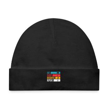 Eat Sleep Discofox Repeat für Tänzer - Baby Premium Organic Mütze - Schwarz - Vorne