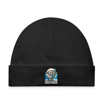 Lustiges Schaf mit Taucherbrille und Schnorchel - Baby Premium Organic Mütze - Schwarz - Vorne