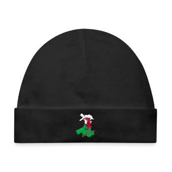 Flagge von Wales, walisischer Stolz - Baby Premium Organic Mütze - Schwarz - Vorne