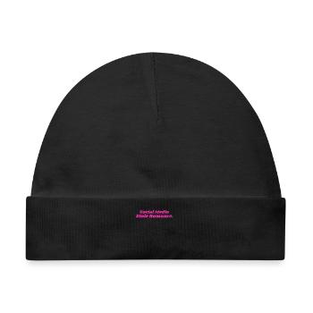 SOCIAL MEDIA STOLE ROMANCE DAMEN - Baby Premium Organic Mütze - Schwarz - Vorne