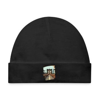 Brooklyn Bridge - Baby Premium Organic Mütze - Schwarz - Vorne