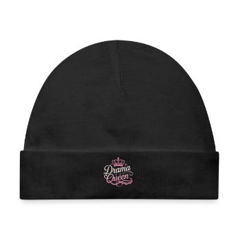 Drama Queen Königin Prinzessin Selbstwert Frauen - Baby Premium Organic Mütze - Schwarz - Vorne