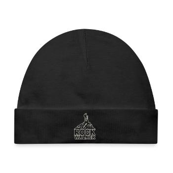 Rock Walker [Weiß] - Baby Premium Organic Mütze - Schwarz - Vorne