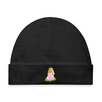 Giraffe Braut Schleier Hochzeit - Baby Premium Organic Mütze - Schwarz - Vorne