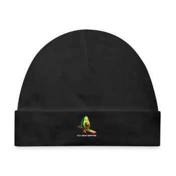 Lustige Avocado wippen Comic Spielplatz Vegan - Baby Premium Organic Mütze - Schwarz - Vorne