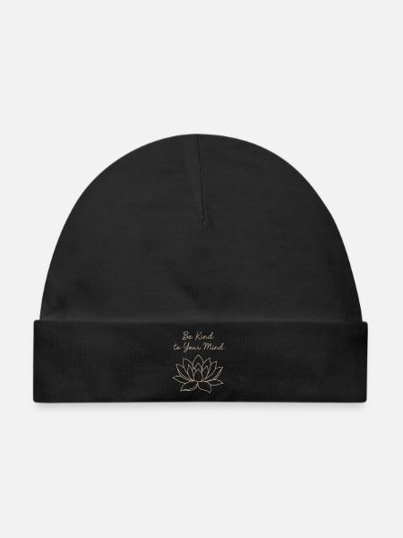 Be Kind to Your Mind – Self-Care Design - Baby Premium Organic Mütze - Schwarz