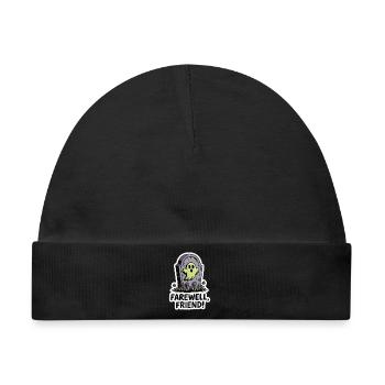 Geisterhafter Grabstein-Abschiedsaufkleber - Baby Premium Organic Mütze - Schwarz - Vorne