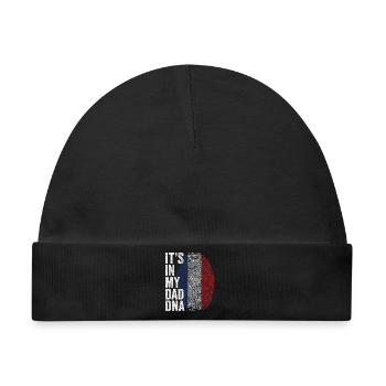 Französische Flagge, französischer Papa-Fußabdruck - Baby Premium Organic Mütze - Schwarz - Vorne