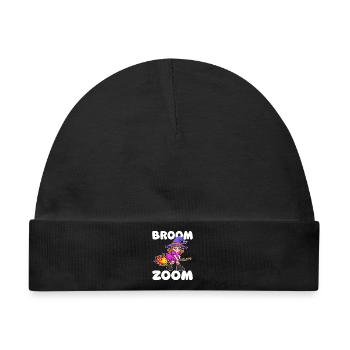 BESEN ZOOM - HEXE HALLOWEEN - Baby Premium Organic Mütze - Schwarz - Vorne