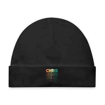 Chris Christian Christoph Christopher - Baby Premium Organic Mütze - Schwarz - Vorne
