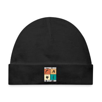 Kunstspringen Turmspringer Sprungbrett - Baby Premium Organic Mütze - Schwarz - Vorne