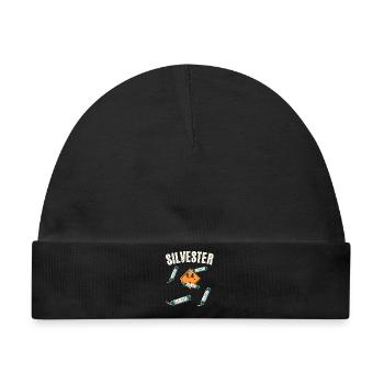 Silvester Feuerwerk - Baby Premium Organic Mütze - Schwarz - Vorne