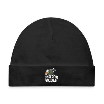 Schräger Vogel schrill verrückt - Baby Premium Organic Mütze - Schwarz - Vorne