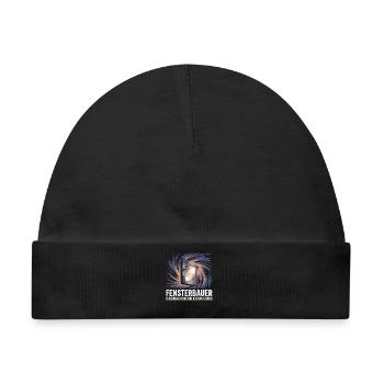 Fensterbauer Chaos Motiv - Baby Premium Organic Mütze - Schwarz - Vorne