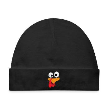Thanksgiving Party - Lustiges Truthahngesicht - Baby Premium Organic Mütze - Schwarz - Vorne