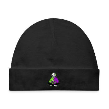 Skeleton Gamer Halloween Gaming - Baby Premium Organic Mütze - Schwarz - Vorne