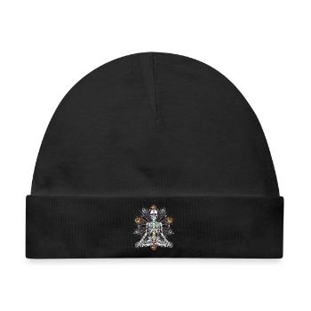 Skelett Chakra Gothic Meditation - Baby Premium Organic Mütze - Schwarz - Vorne