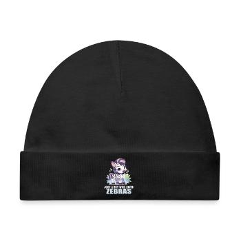 Zebras Zebra - Baby Premium Organic Mütze - Schwarz - Vorne