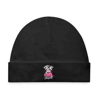 Apres Ski Haserl - Baby Premium Organic Mütze - Schwarz - Vorne