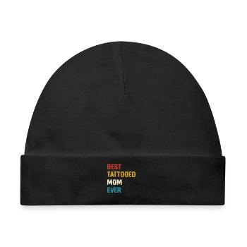 Best Tattooed Mom Ever - Baby Premium Organic Mütze - Schwarz - Vorne