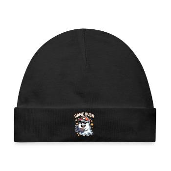 Retro Gamer Halloween Geist - Baby Premium Organic Mütze - Schwarz - Vorne