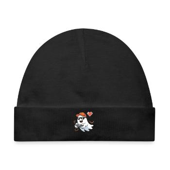 Retro Gamer Halloween Geist - Baby Premium Organic Mütze - Schwarz - Vorne