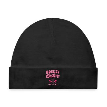 Hockey Eishockey Eishockeyspieler Geschenk - Baby Premium Organic Mütze - Schwarz - Vorne