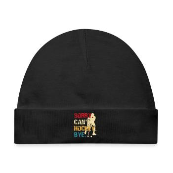 Hockey Eishockey Eishockeyspieler Geschenk - Baby Premium Organic Mütze - Schwarz - Vorne