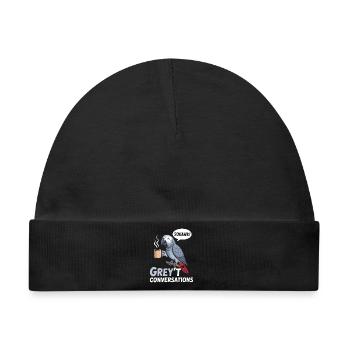 Afrikanischer Grauer Papagei Vogel Humor - Baby Premium Organic Mütze - Schwarz - Vorne