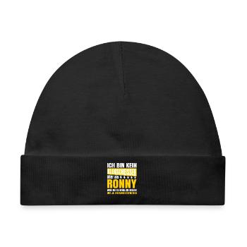 Ich bin kein Klugscheißer Ronny - Baby Premium Organic Mütze - Schwarz - Vorne