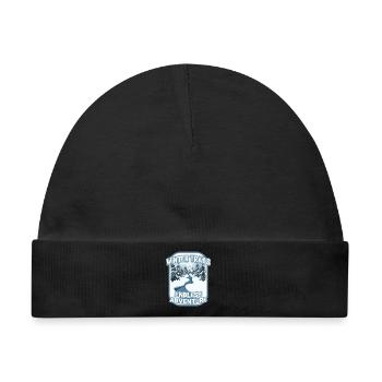 Winterwanderwege endloses Wanderabenteuer - Baby Premium Organic Mütze - Schwarz - Vorne