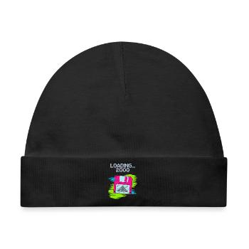 Floppy Nostalgie 2000 - Baby Premium Organic Mütze - Schwarz - Vorne