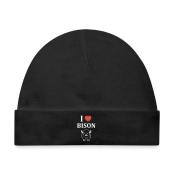 Bison - Baby Premium Organic Mütze - Schwarz - Vorne