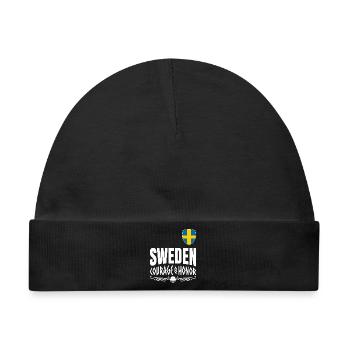 Schweden Nordischer Geist - Baby Premium Organic Mütze - Schwarz - Vorne