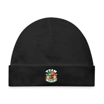 Team Musubi - Baby Premium Organic Mütze - Schwarz - Vorne
