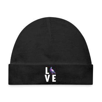Tauben Taube - Baby Premium Organic Mütze - Schwarz - Vorne