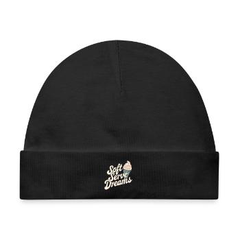 Soft Serve Dreams – Retro Eiscreme - Baby Premium Organic Mütze - Schwarz - Vorne