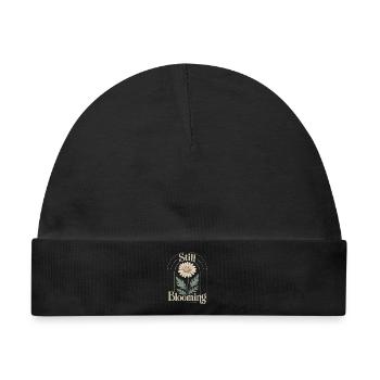 Sanfte Vintage-Margerite - Baby Premium Organic Mütze - Schwarz - Vorne