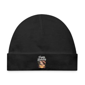Capybara Geburtstag Cappy Birthday Lustiges Capy - Baby Premium Organic Mütze - Schwarz - Vorne