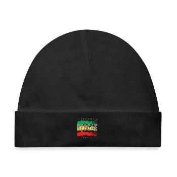Raggae Musik Rasta Geschenke Damen Herren - Baby Premium Organic Mütze - Schwarz - Vorne