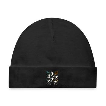 Handball Team Taktik, Kreisläufer Abwehr, Coach - Baby Premium Organic Mütze - Schwarz - Vorne