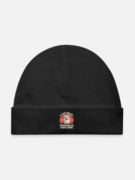  Wenn Mein Pomeranian Nicht Mitkommen Kann, Komme - Baby Premium Organic Mütze - Schwarz