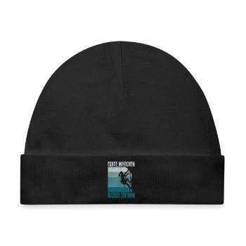 Bouldern Geschenke Klettern Kletterer Boulderer - Baby Premium Organic Mütze - Schwarz - Vorne